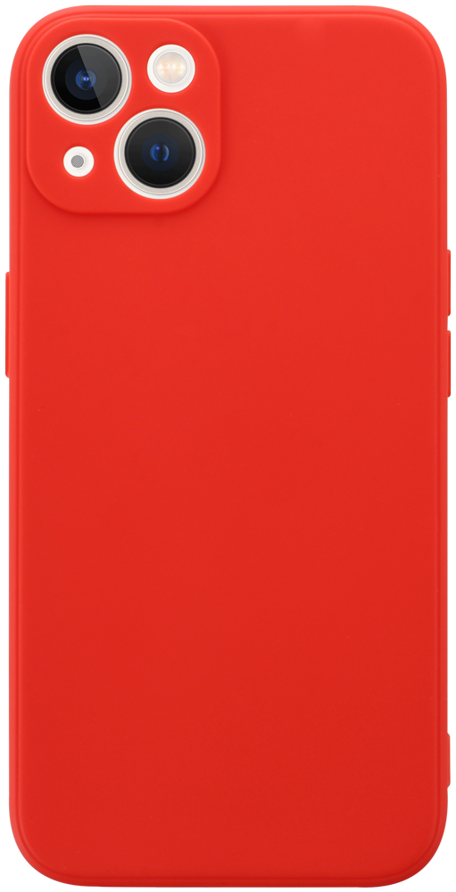 Apple iPhone 13 szilikon tok kameravédővel matt piros