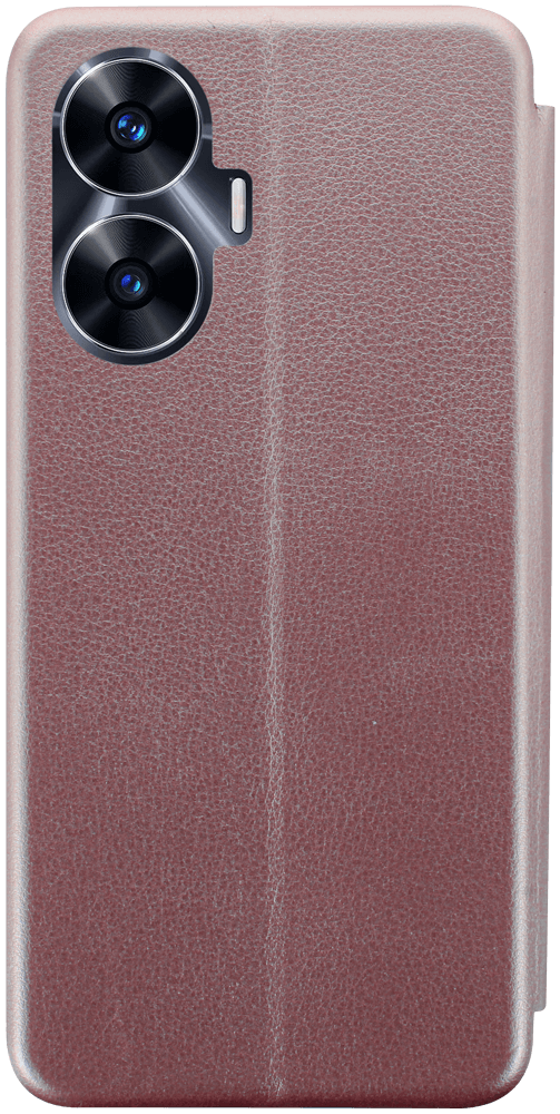 Realme C55 oldalra nyíló mágneses flipes bőrtok prémium minőség rozéarany