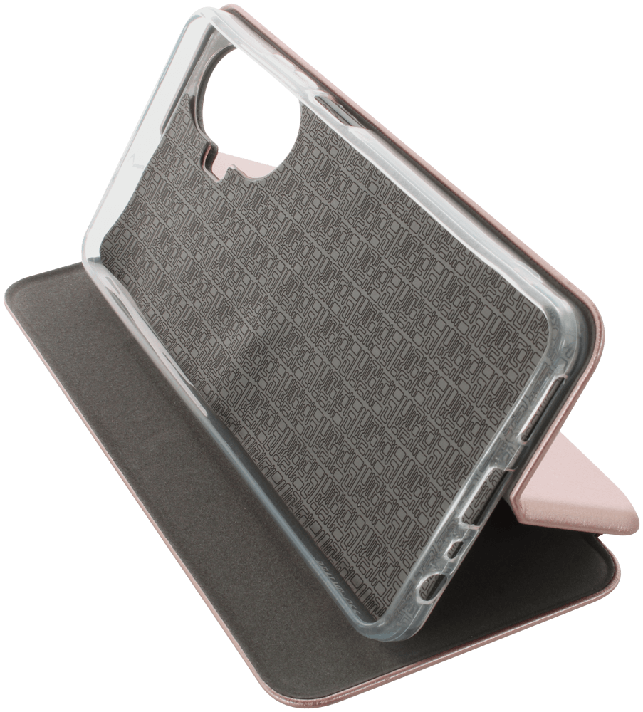 Realme C55 oldalra nyíló mágneses flipes bőrtok prémium minőség rozéarany