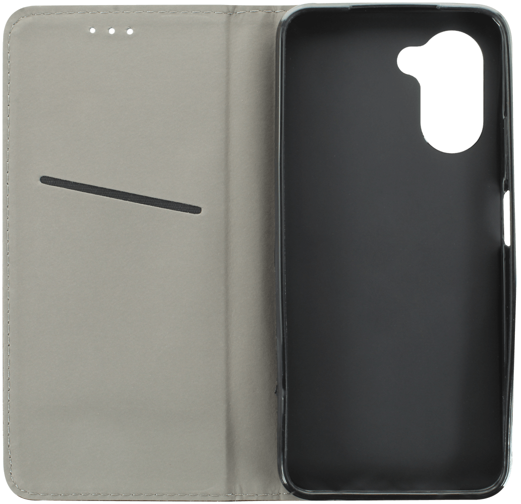 Realme C33 oldalra nyíló flipes bőrtok asztali tartó funkciós fekete