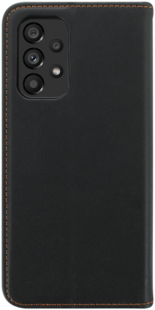 Samsung Galaxy A53 5G (SM-A5360) oldalra nyíló flipes bőrtok valódi bőr fekete