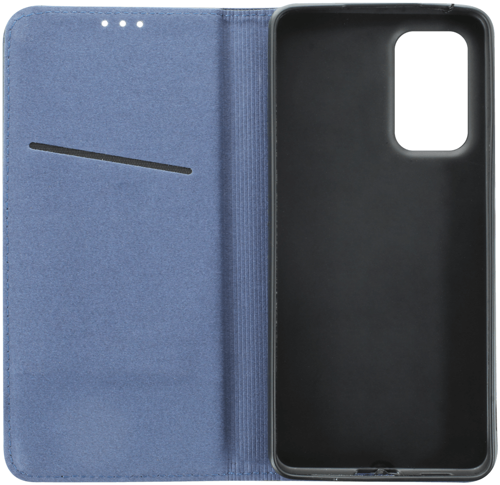 Samsung Galaxy A53 5G (SM-A5360) oldalra nyíló flipes bőrtok valódi bőr sötétkék