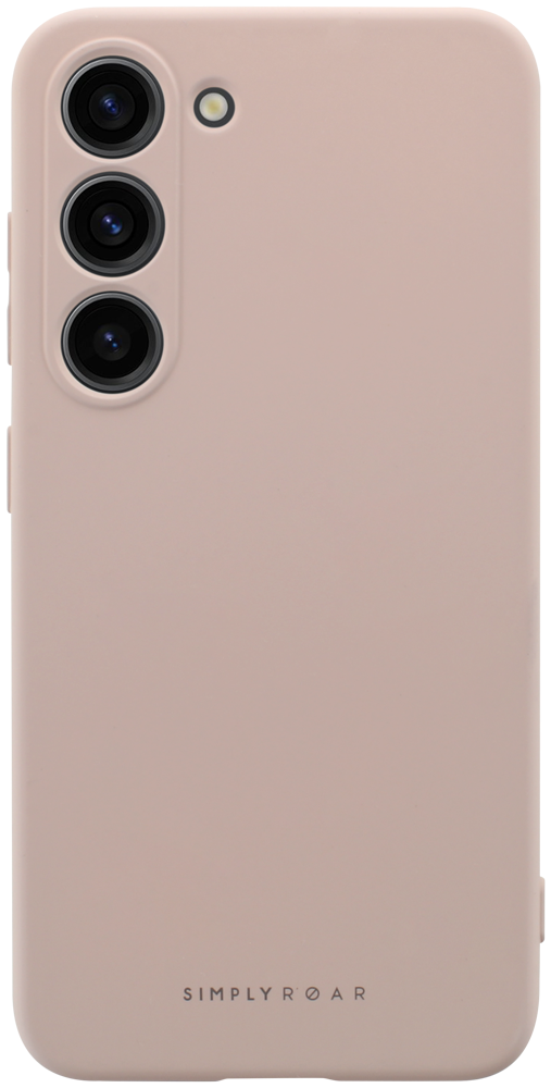 Samsung Galaxy S23 (SM-S911B) szilikon tok gyári ROAR kameravédővel púderszínű