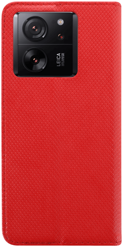 Xiaomi 13T Pro oldalra nyíló flipes bőrtok rombusz mintás piros