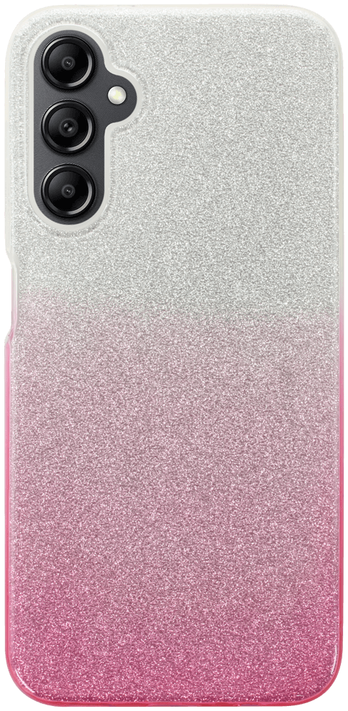 Samsung Galaxy A14 5G (SM-A146P) szilikon tok csillogó hátlap rózsaszín/ezüst