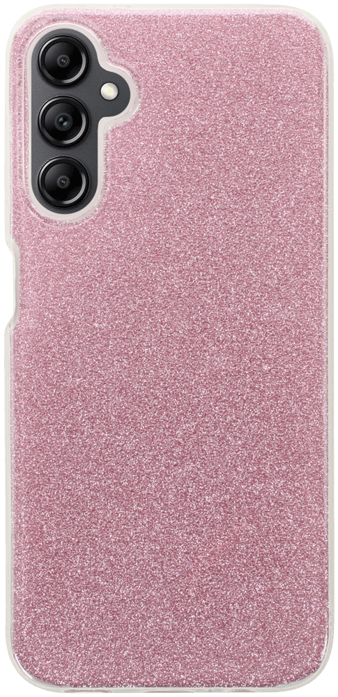 Samsung Galaxy A14 5G (SM-A146P) szilikon tok csillogó hátlap rózsaszín