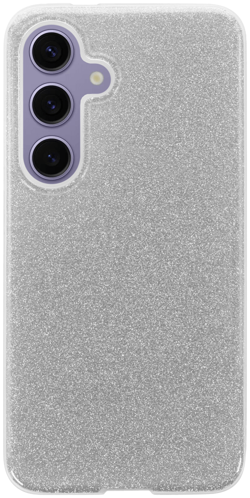 Samsung Galaxy S24 (SM-S921B) szilikon tok csillogó hátlap ezüst