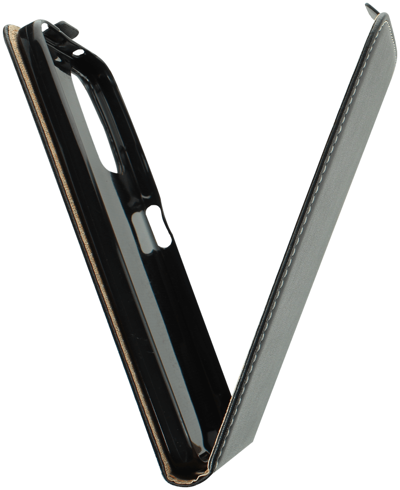 Xiaomi Redmi Note 12S lenyíló flipes bőrtok fekete