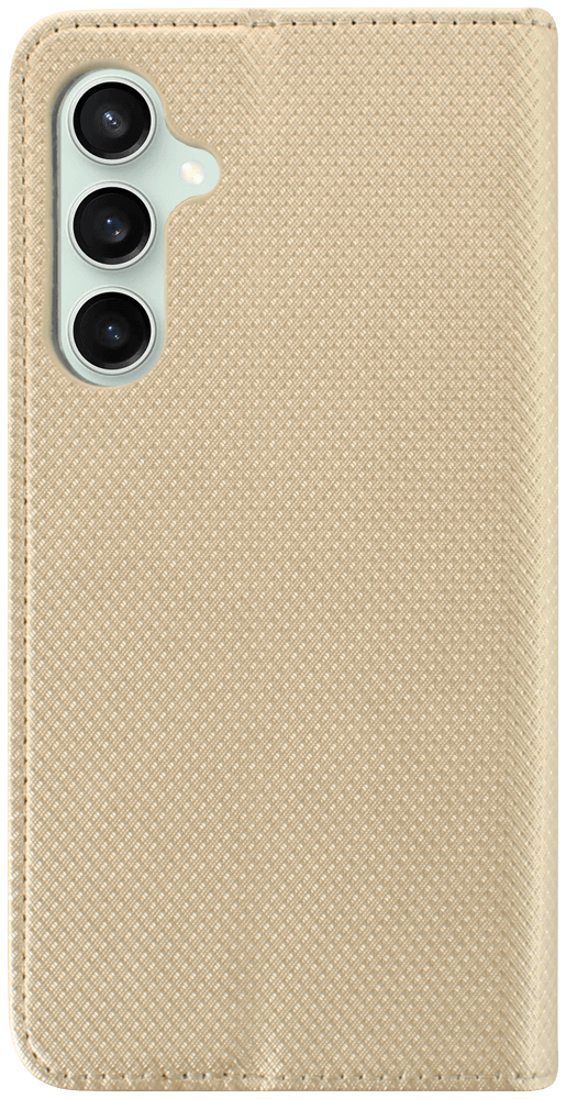 Samsung Galaxy S23 FE (SM-S711B) oldalra nyíló flipes bőrtok rombusz mintás arany