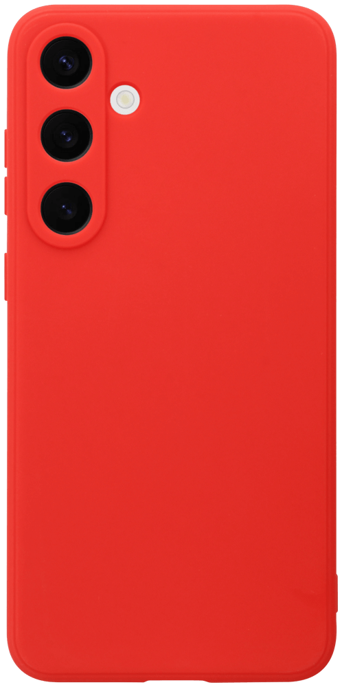 Samsung Galaxy S24 Plus (SM-S926B) szilikon tok kameravédővel matt piros