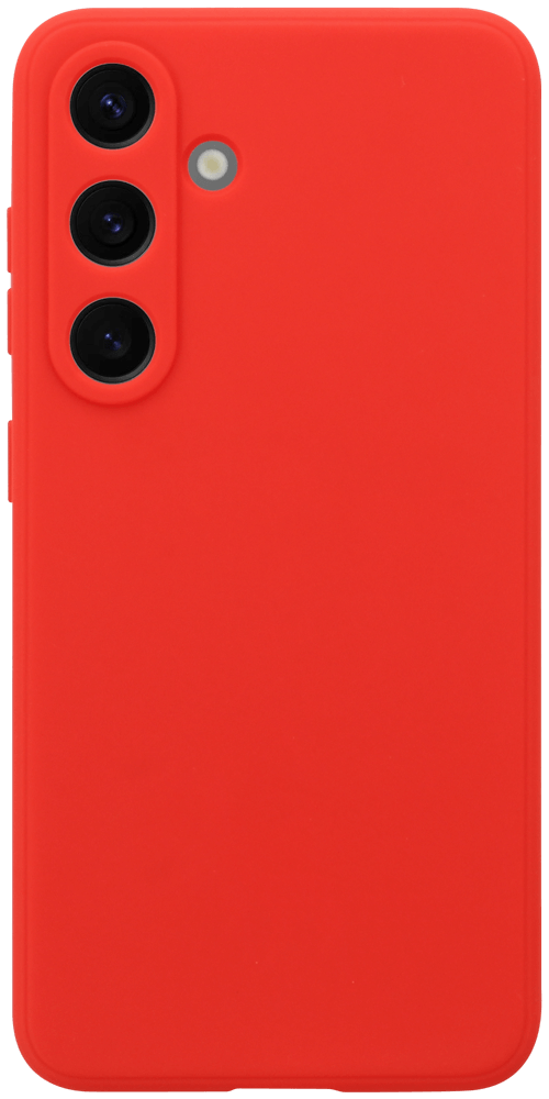 Samsung Galaxy S24 (SM-S921B) szilikon tok kameravédővel matt piros