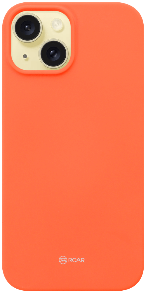 Apple iPhone 15 szilikon tok gyári ROAR barackszínű