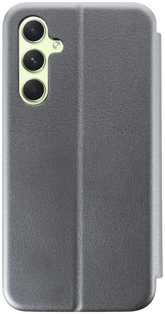 Samsung Galaxy A54 (SM-A546B) oldalra nyíló mágneses flipes bőrtok prémium minőség ezüst