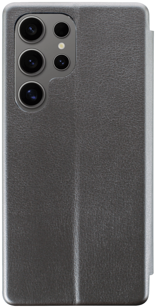 Samsung Galaxy S24 Ultra (SM-S928B) oldalra nyíló mágneses flipes bőrtok prémium minőség ezüst