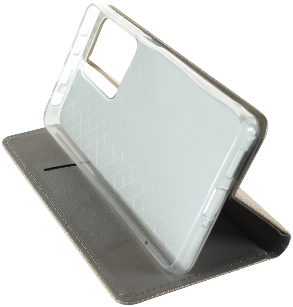 Xiaomi Redmi Note 12 Pro 5G oldalra nyíló flipes bőrtok rombusz mintás arany