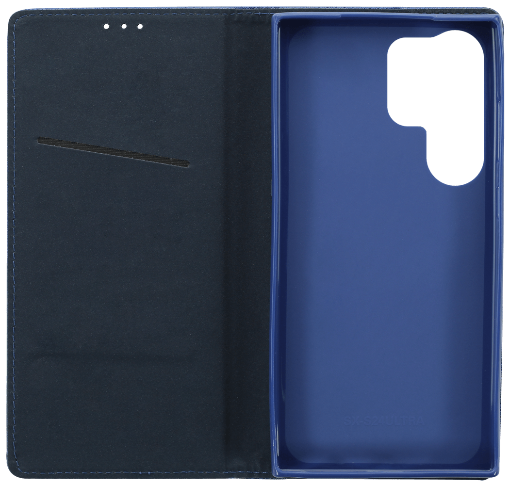 Samsung Galaxy S24 Ultra (SM-S928B) oldalra nyíló flipes bőrtok rombusz mintás sötétkék