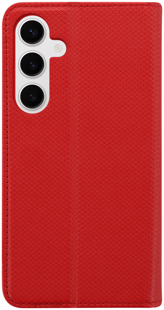 Samsung Galaxy S24 Plus (SM-S926B) oldalra nyíló flipes bőrtok rombusz mintás piros