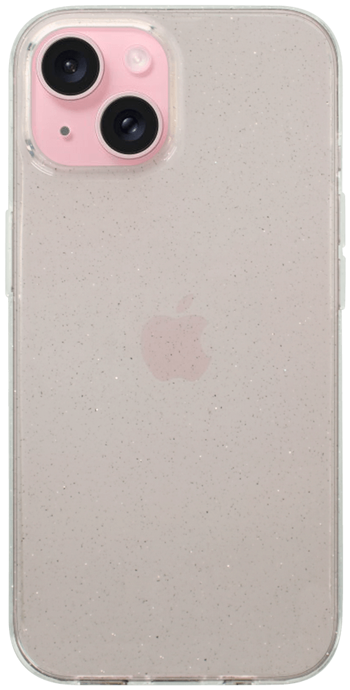 Apple iPhone 15 szilikon tok csillogó átlátszó
