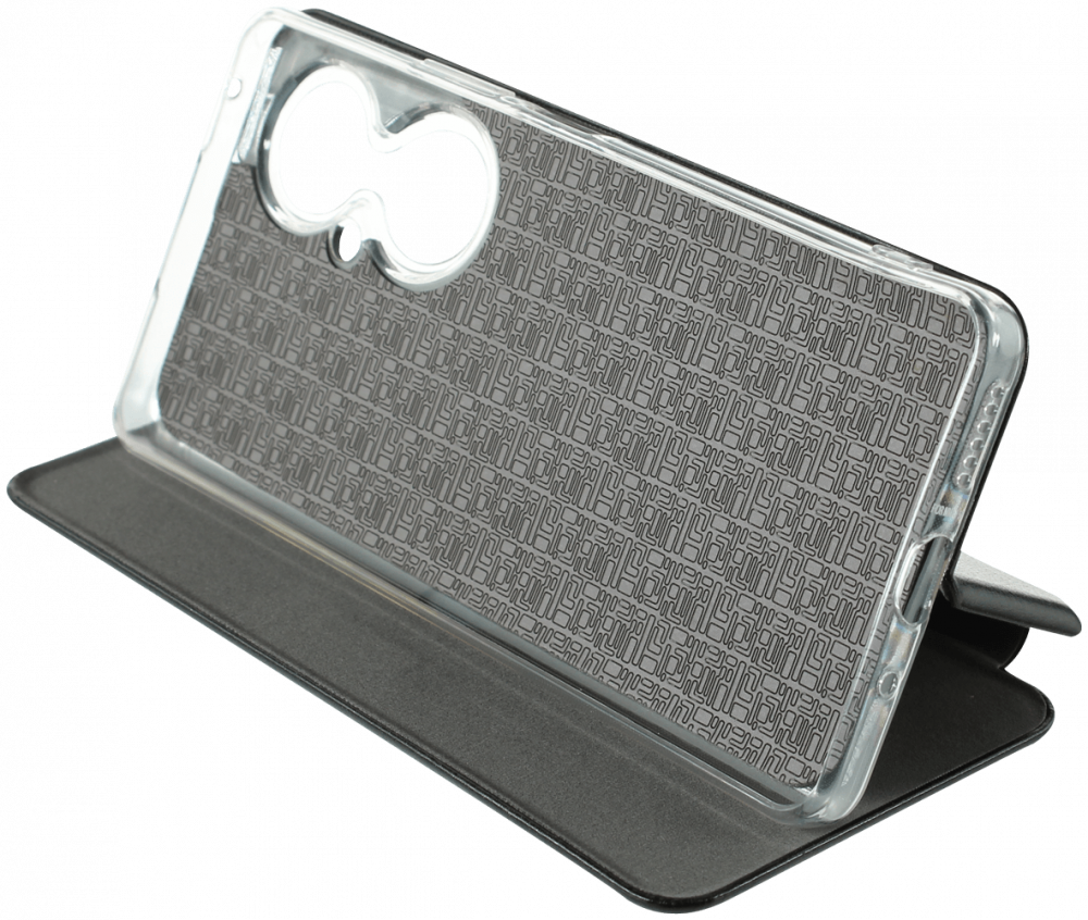 Huawei Nova 11i oldalra nyíló mágneses flipes bőrtok prémium minőség fekete