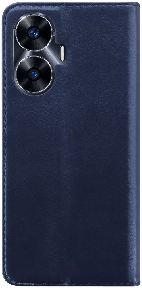 Realme C55 oldalra nyíló flipes bőrtok asztali tartó funkciós sötétkék