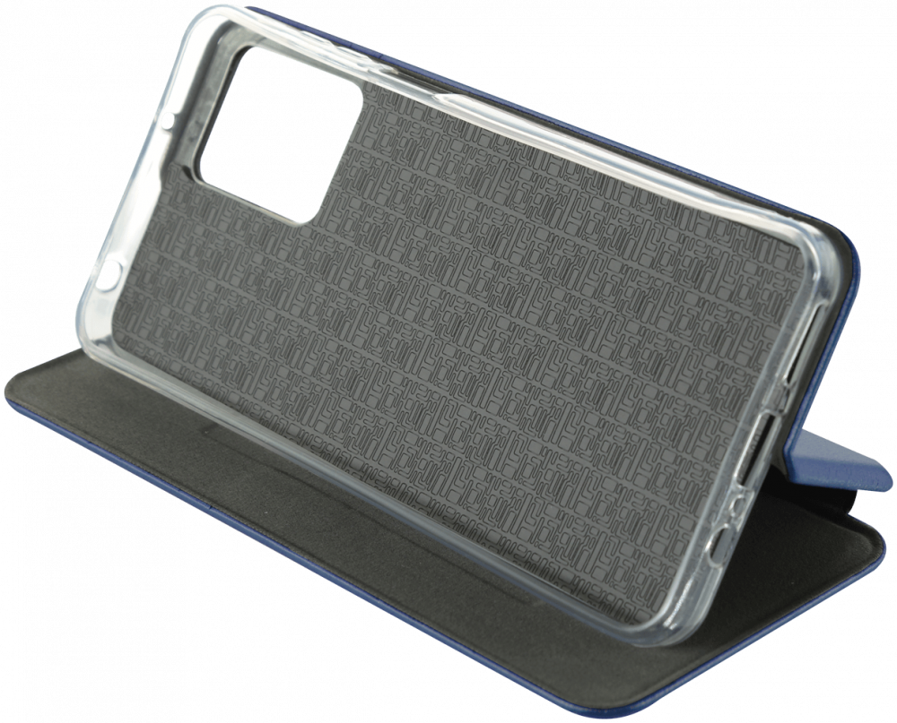 Motorola Moto G13 oldalra nyíló mágneses flipes bőrtok prémium minőség sötétkék