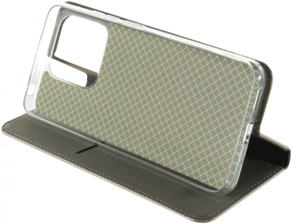 Xiaomi Redmi 12C oldalra nyíló flipes bőrtok rombusz mintás arany