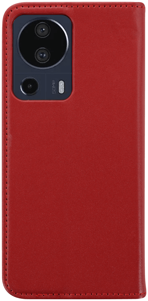 Xiaomi 13 Lite oldalra nyíló flipes bőrtok valódi bőr piros