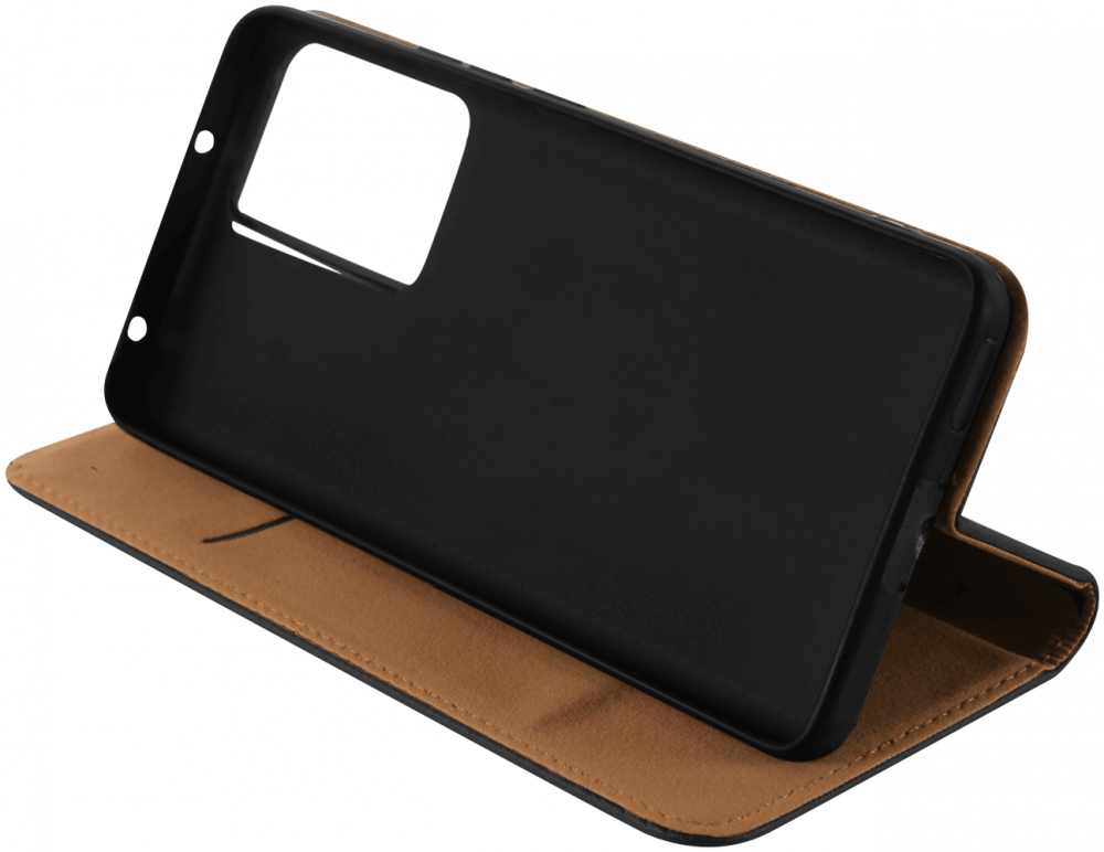 Xiaomi 13 Lite oldalra nyíló flipes bőrtok valódi bőr fekete