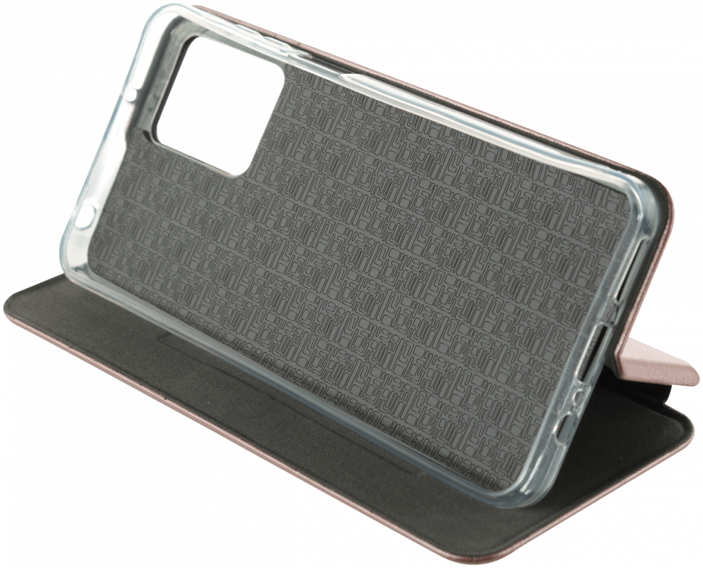 Motorola Moto G23 oldalra nyíló mágneses flipes bőrtok prémium minőség rozéarany