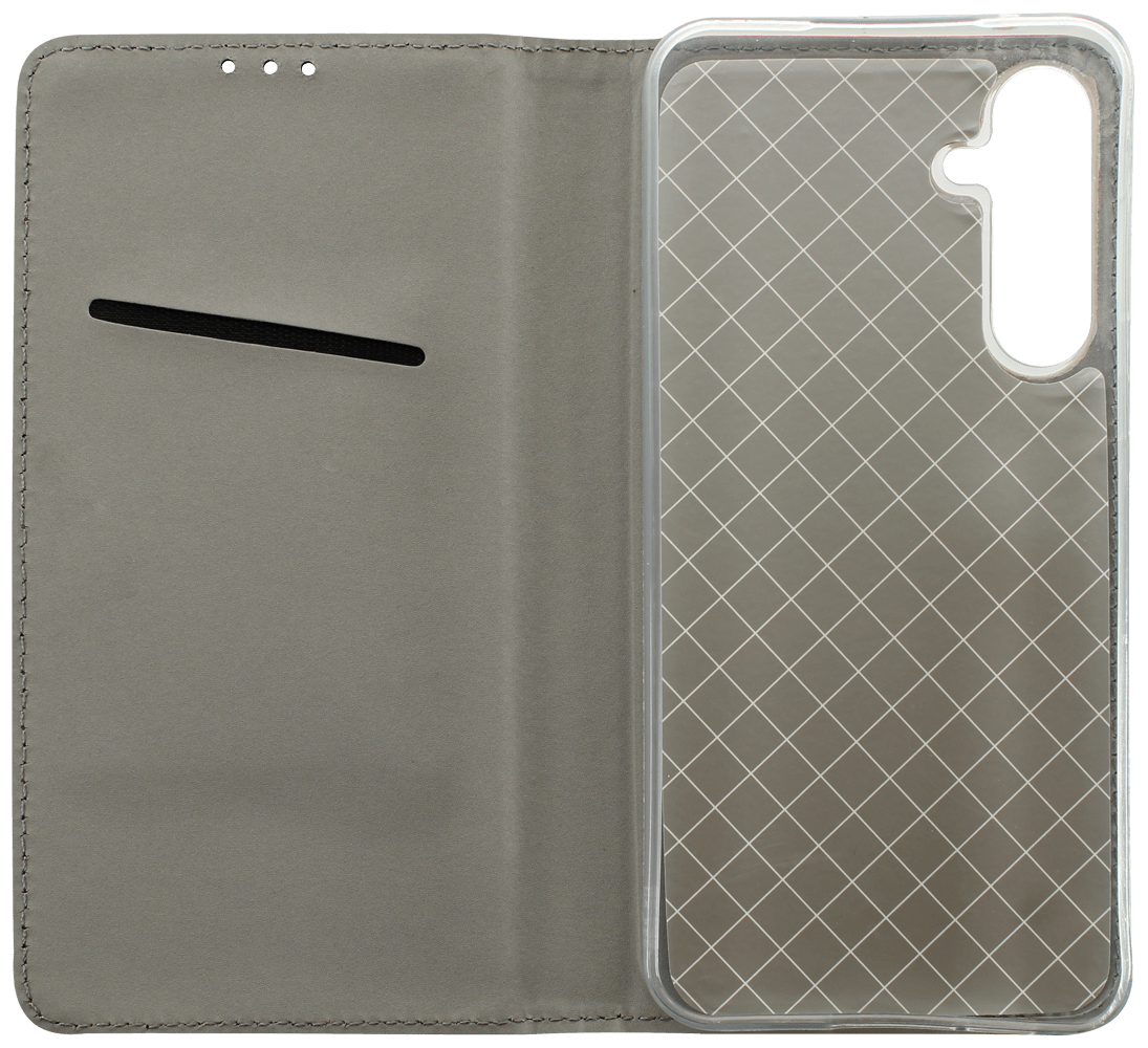 Samsung Galaxy A55 5G (SM-A556B) oldalra nyíló flipes bőrtok rombusz mintás arany