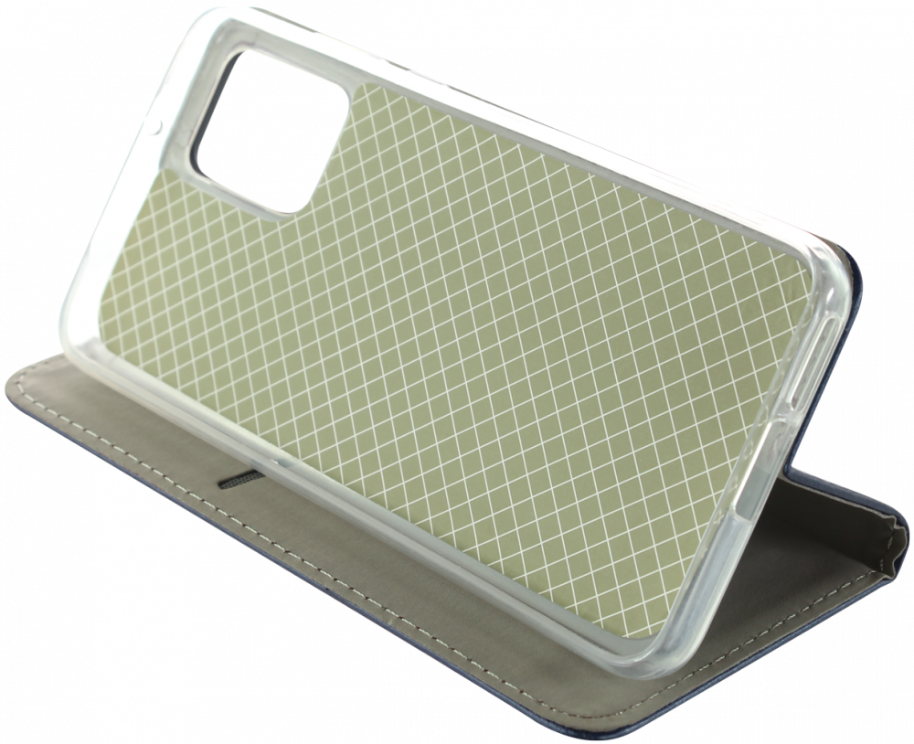 Motorola Moto Edge 30 Neo oldalra nyíló flipes bőrtok asztali tartó funkciós sötétkék