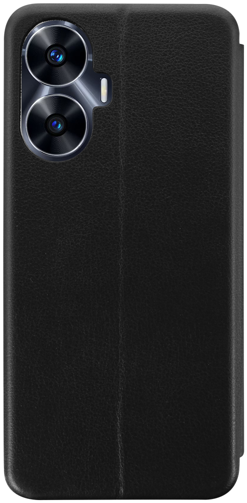 Realme C55 oldalra nyíló mágneses flipes bőrtok prémium minőség fekete