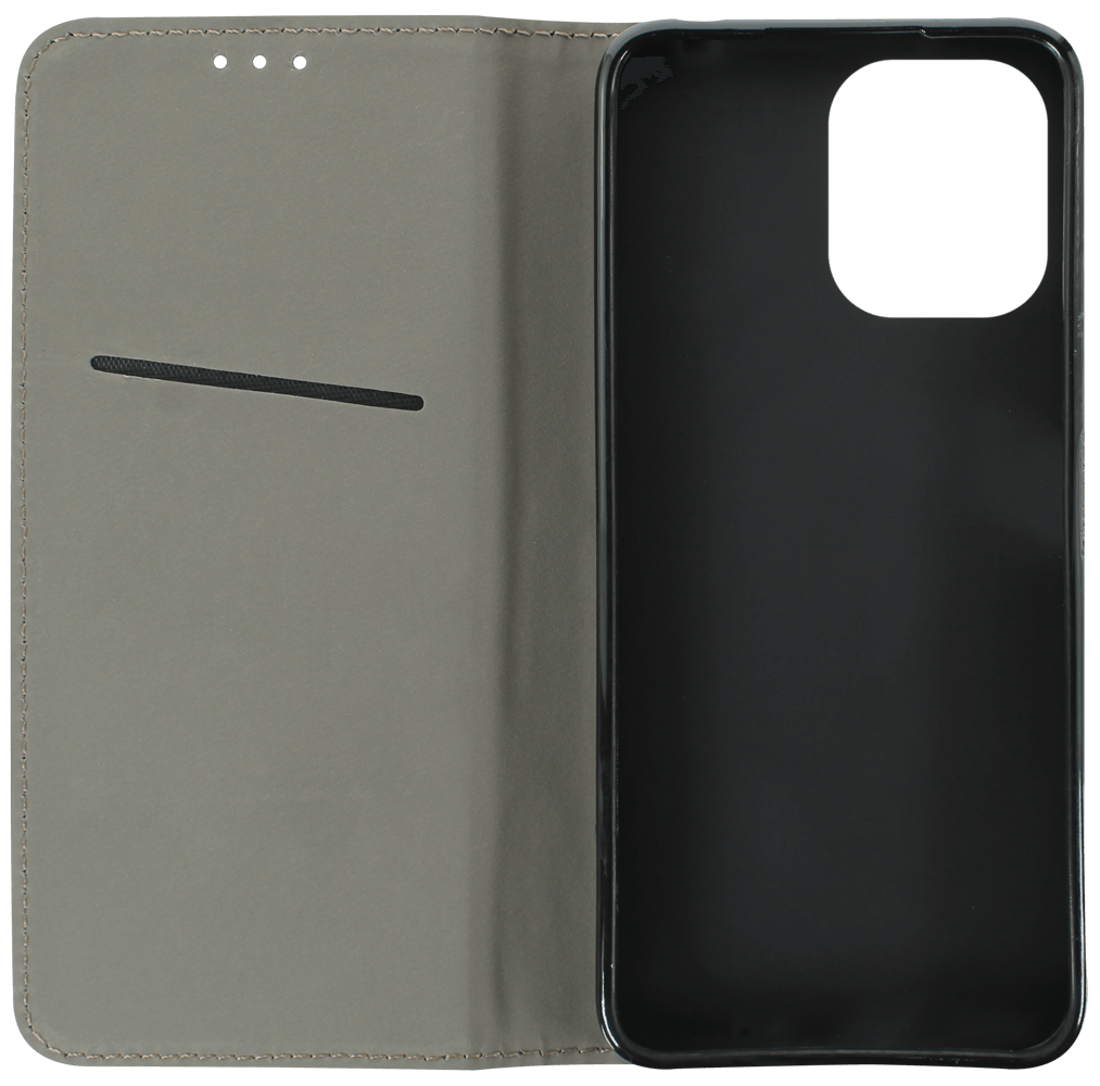 Xiaomi Redmi 12 oldalra nyíló flipes bőrtok rombusz mintás fekete