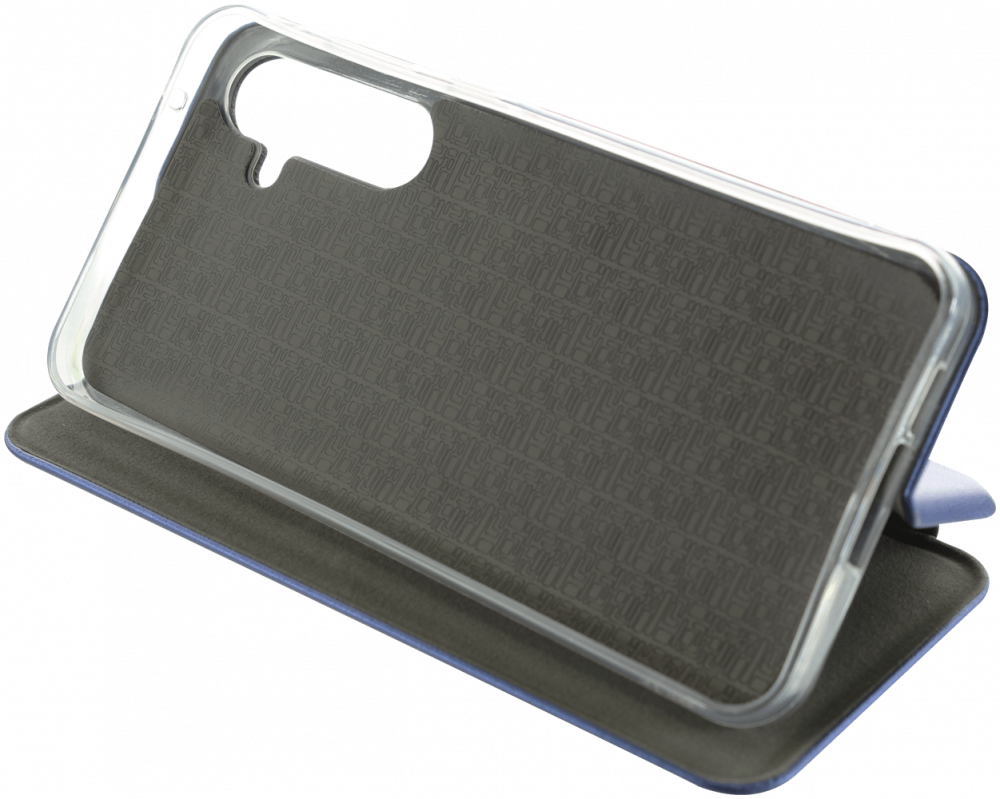 Samsung Galaxy A55 5G (SM-A556B) oldalra nyíló mágneses flipes bőrtok prémium minőség sötétkék