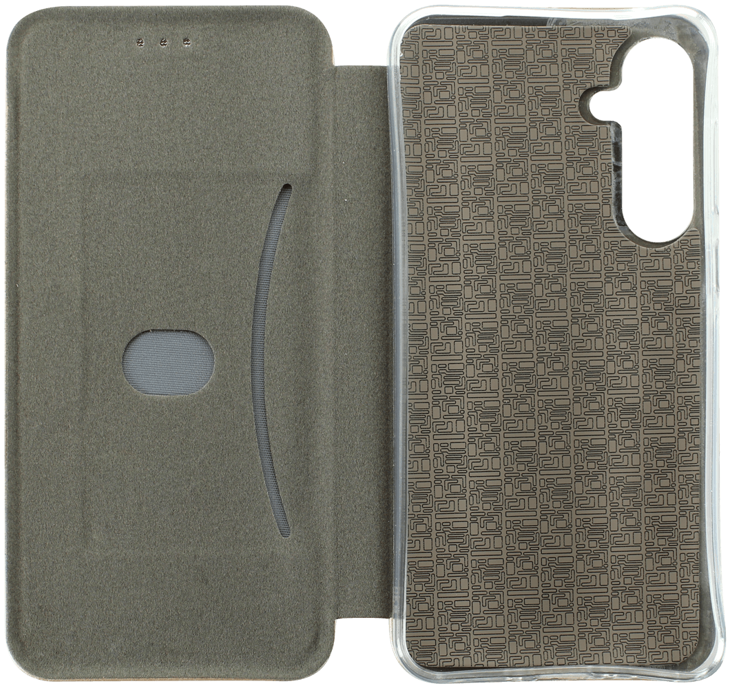 Samsung Galaxy A35 5G (SM-A356B) oldalra nyíló mágneses flipes bőrtok prémium minőség arany