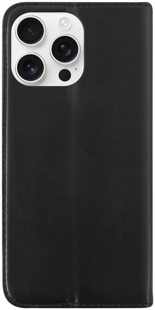 Apple iPhone 16 Pro Max oldalra nyíló flipes bőrtok asztali tartó funkciós fekete