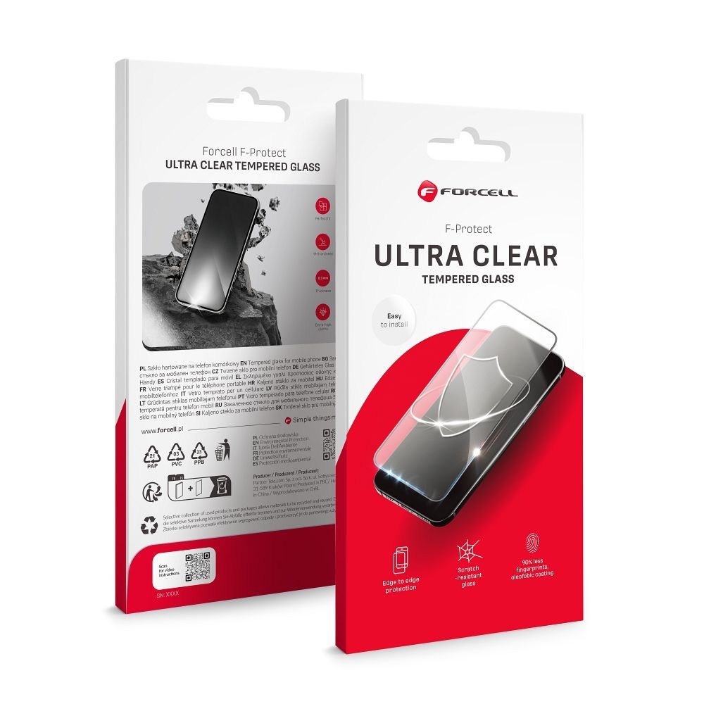 Forcell Ultra Clear Üveg – Prémium védelem iPhone 15 készülékhez, fekete kerettel