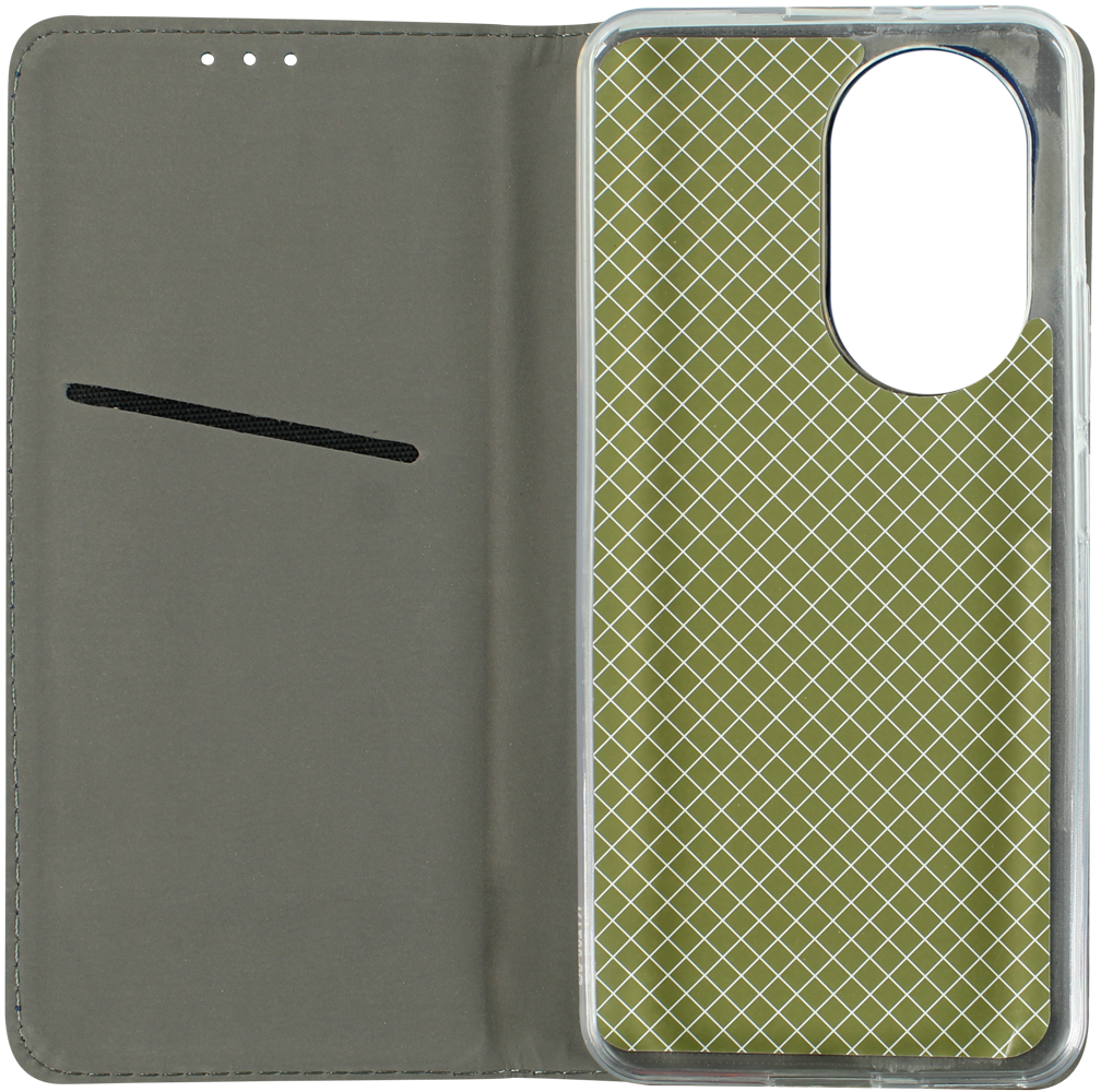 Honor 200 oldalra nyíló flipes bőrtok asztali tartó funkciós sötétkék