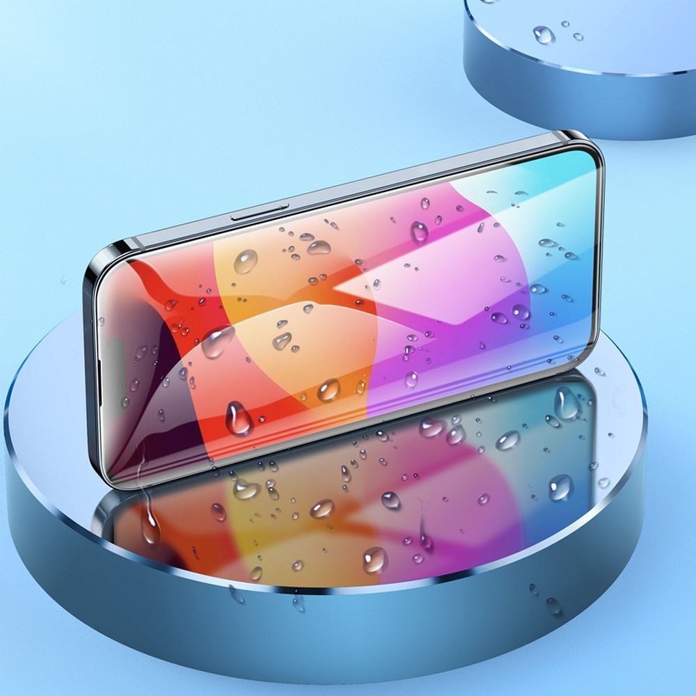 HOCO Edzett Üvegfólia HD 5D  – iPhone 15 Plus / 16 Plus készülékhez, fekete kerettel