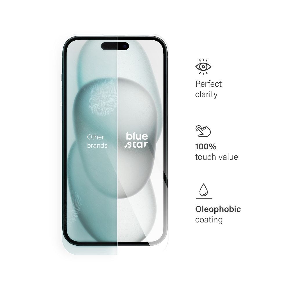 Blue Star Edzett Üvegfólia - Tökéletes Védelem iPhone 15 készülékhez