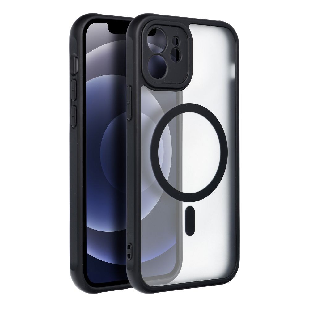 FULL MATTE MAG COVER – MagSafe Kompatibilis Tok iPhone 12-hez (Fekete)