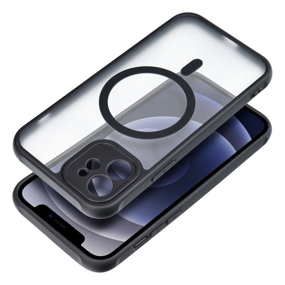FULL MATTE MAG COVER – MagSafe Kompatibilis Tok iPhone 12-hez (Fekete)