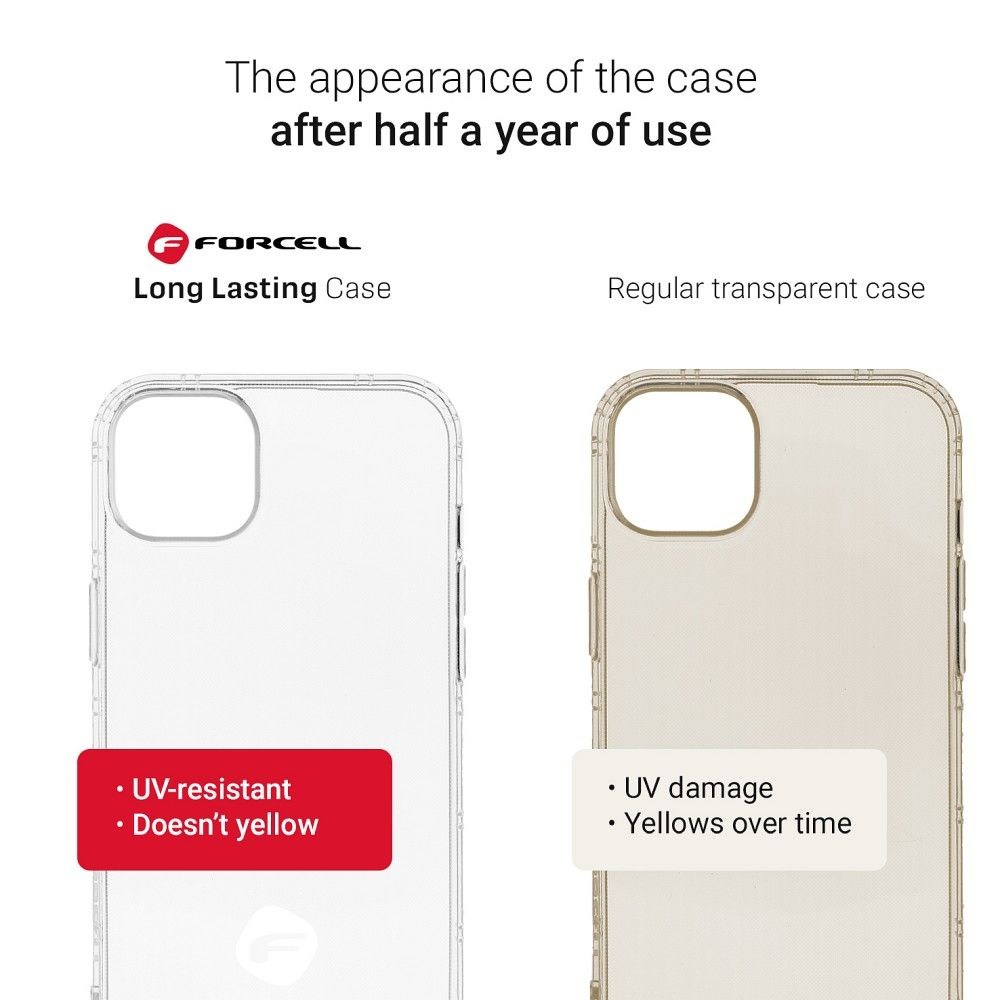 FORCELL F-PROTECT – Hosszú Élettartamú, Vékony Tok iPhone 14 Pro-hoz, Átlátszó