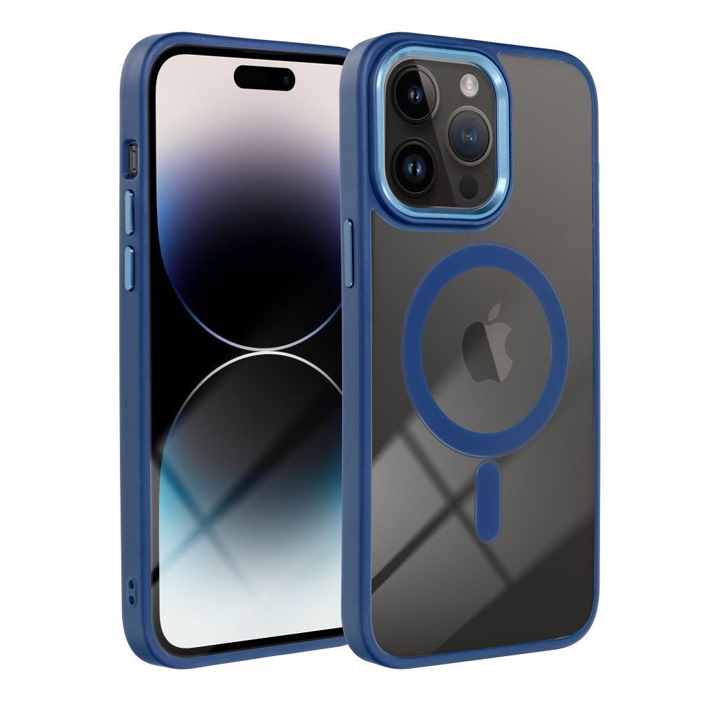 COLOR EDGE MAG COVER Tok – MagSafe Kompatibilitás, iPhone 15-höz, Tengerkék Színben