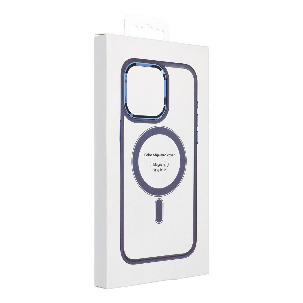 COLOR EDGE MAG COVER Tok – MagSafe Kompatibilitás, iPhone 15-höz, Tengerkék Színben