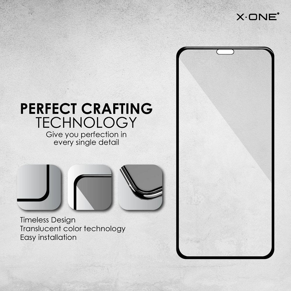 X-ONE Full Cover Extra Erős Matt Borítás – Edzett Üveg 9H iPhone 13/13 Pro/14-hez