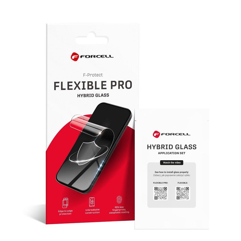 Forcell Hajlékony Nanoüveg 5D – iPhone 13 Pro Max / 14 Plus készülékhez,fekete kerettel