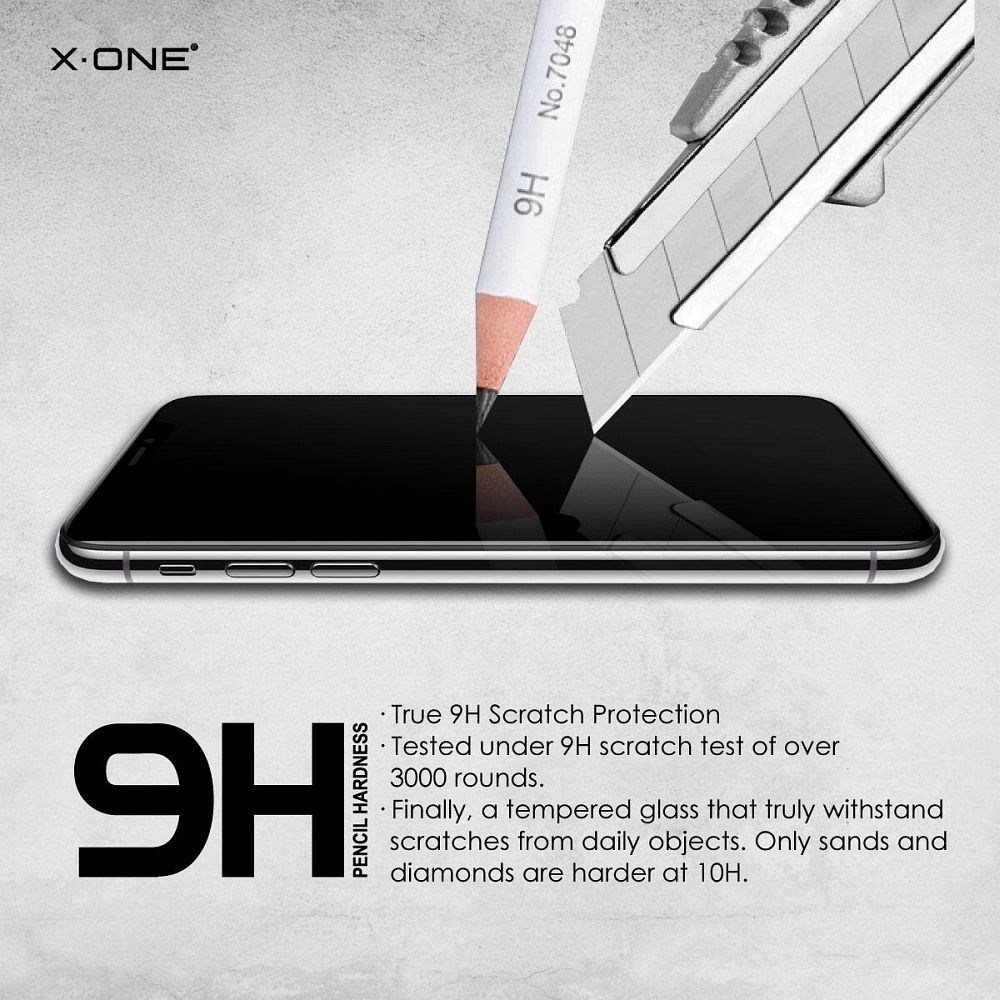 X-ONE Full Cover Extra Erős Matt Borítás - Edzett Üveg iPhone 13 Pro Max/14 Plushoz, 9H Keménységgel