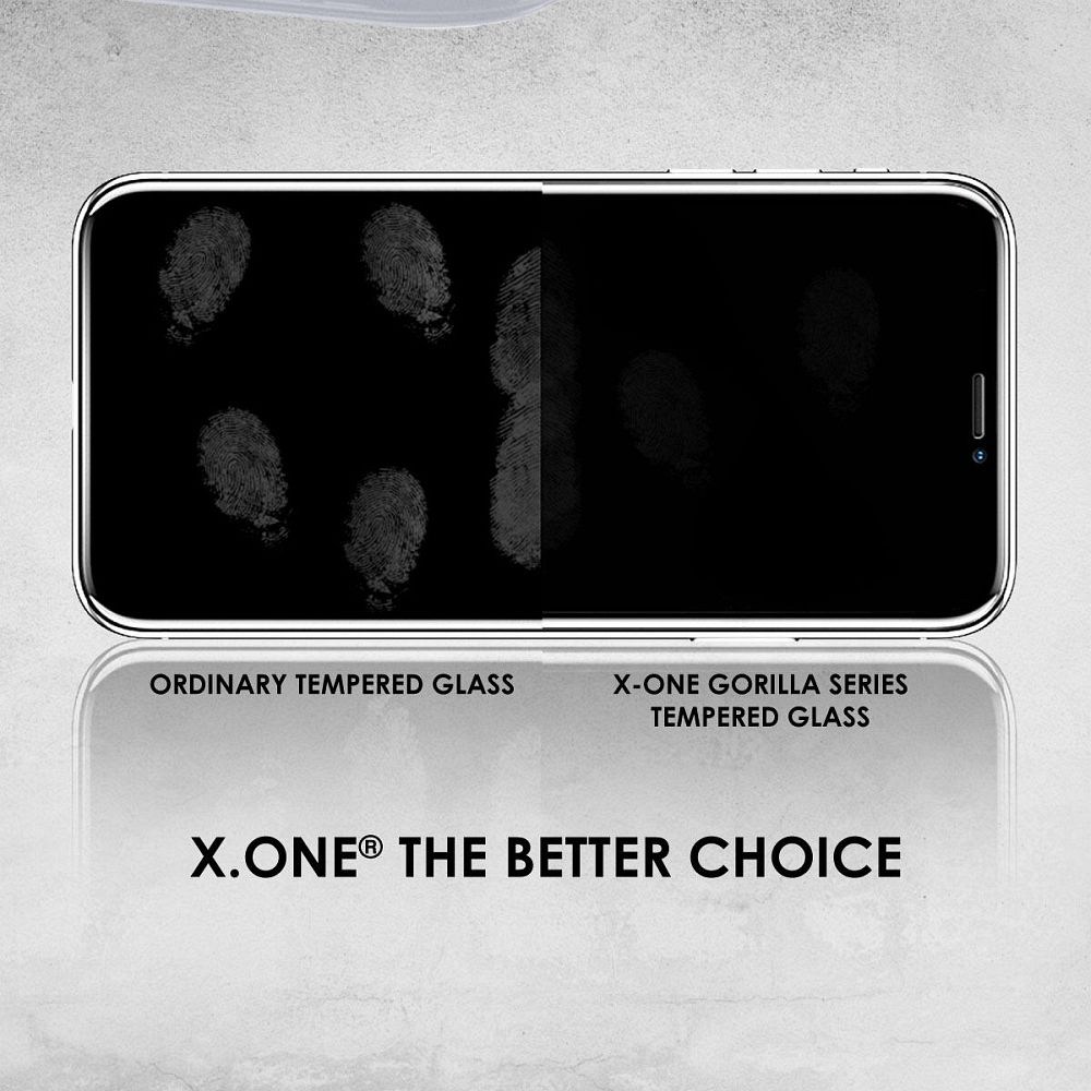 X-ONE Full Cover Extra Erős Matt Borítás - Edzett Üveg iPhone 13 Pro Max/14 Plushoz, 9H Keménységgel