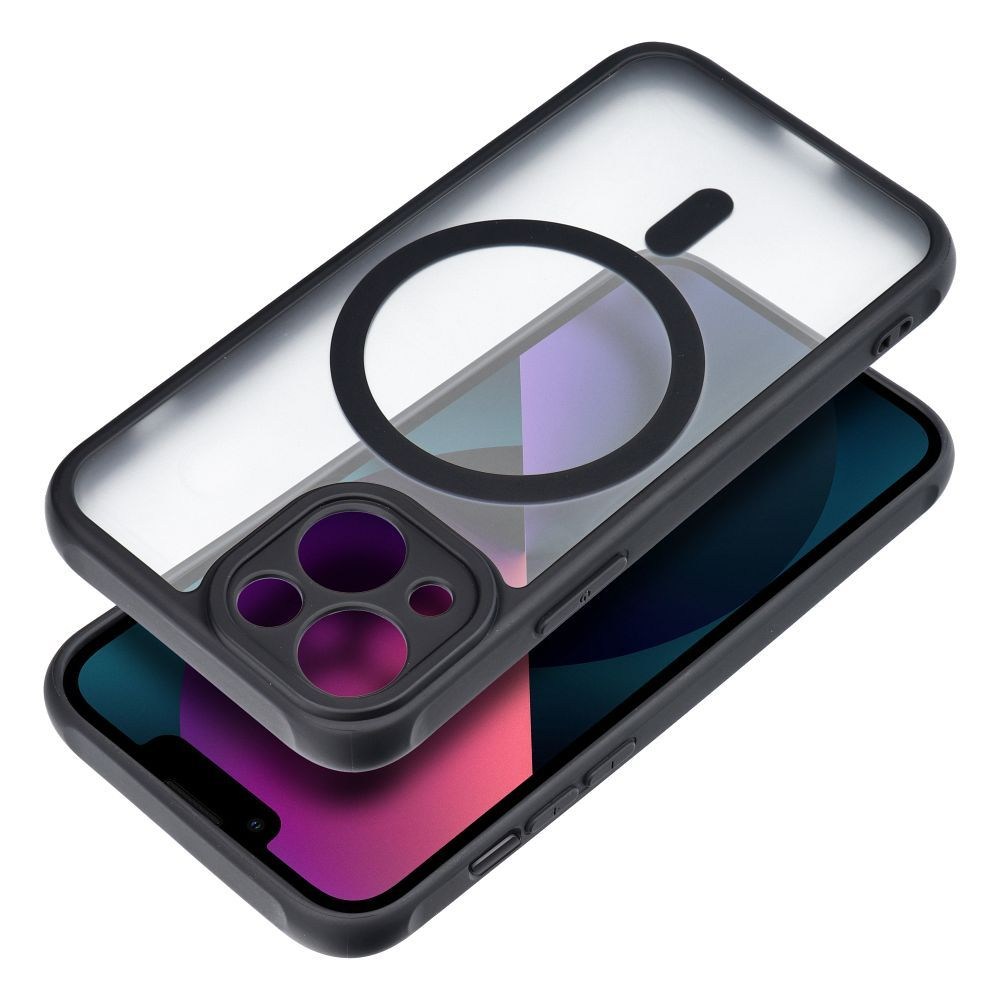 FULL MATTE MAG COVER tok – MagSafe kompatibilis iPhone 13-hoz fekete színben